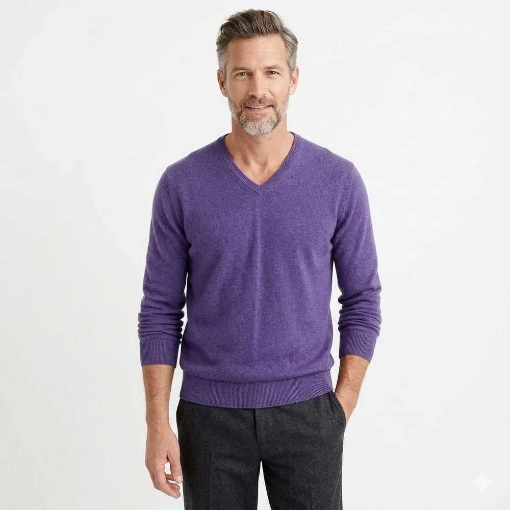J Crew Men’s Purple Sweater Size XL